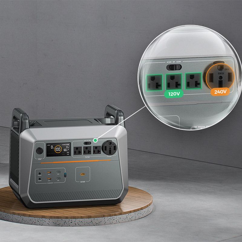 3000W Portable Solar Generator with 2000W Energy Storage Battery