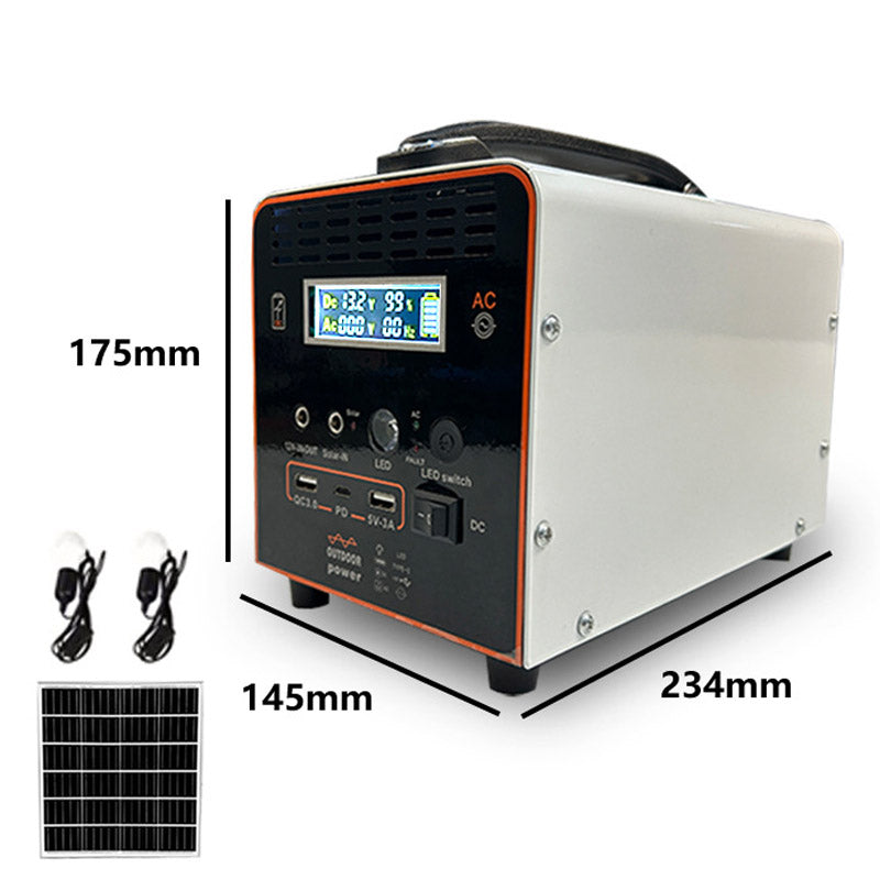 250W Compact Portable Power Station with Solar Panel and Inverter