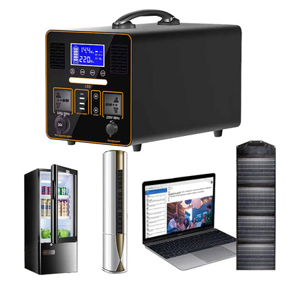 Portable Power Station with UPS and Solar Charging