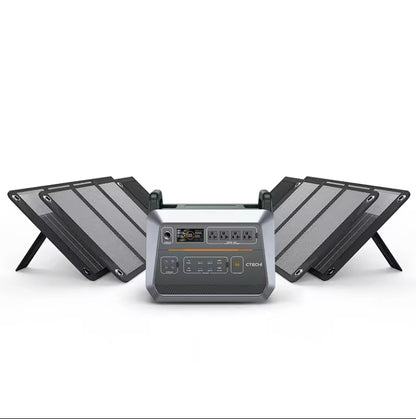 3000W Portable Solar Generator with 2000W Energy Storage Battery