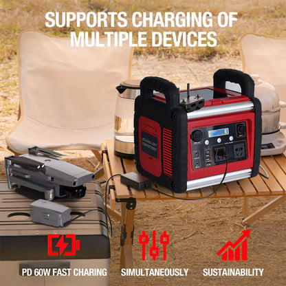 500W Portable Power Station with Quick Charge