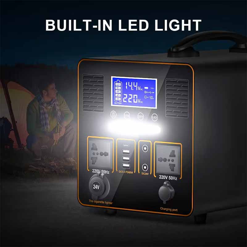 Portable Power Station with UPS and Solar Charging