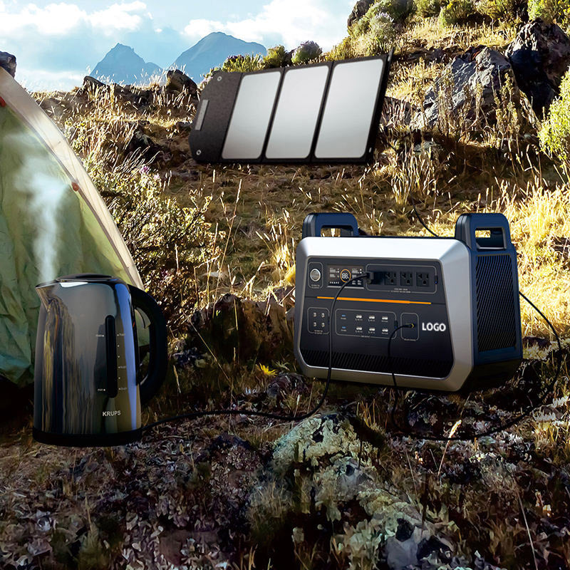 3000W Portable Solar Generator with 2000W Energy Storage Battery