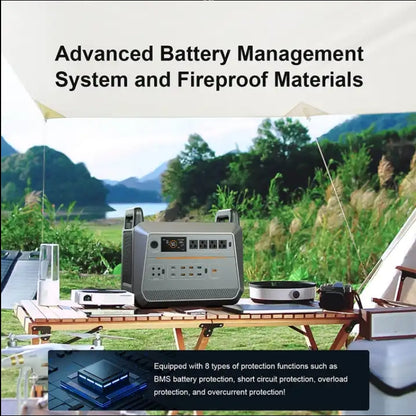 3000W Portable Solar Generator with 2000W Energy Storage Battery