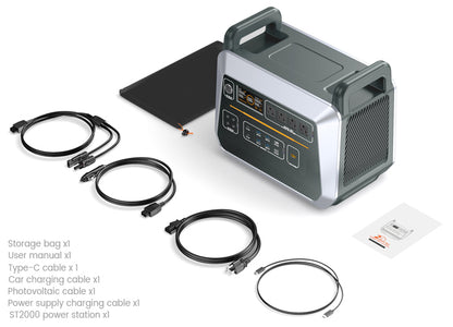 3000W Portable Solar Generator with 2000W Energy Storage Battery